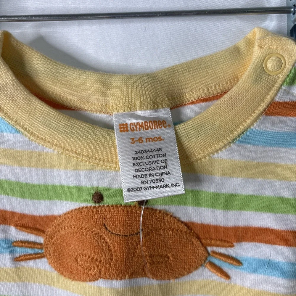 Gymboree‎ 2007 One Piece 3-6mos Crab Snap Striped Short Sleeve Pant Outfit NEW